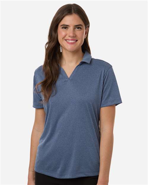 AllPro 41800L Women's Pro-Lock Performance Polo - Heather Navy - model front