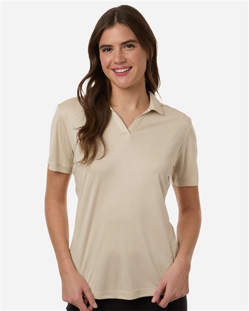 AllPro 41800L Women's Pro-Lock Performance Polo - Sand - model front