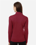 AllPro 41870L Women's Pro-Lock Performance Quarter-Zip Pullover - Cardinal - model back