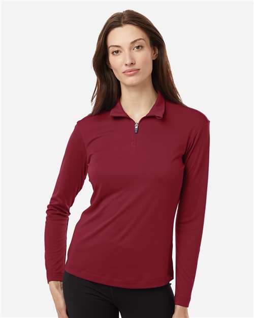 AllPro 41870L Women's Pro-Lock Performance Quarter-Zip Pullover - Cardinal - model front