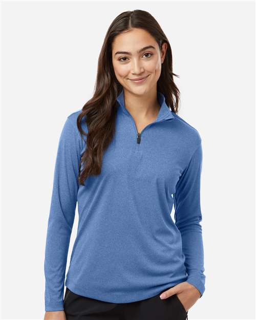 AllPro 41870L Women's Pro-Lock Performance Quarter-Zip Pullover - Heather Royal - model front