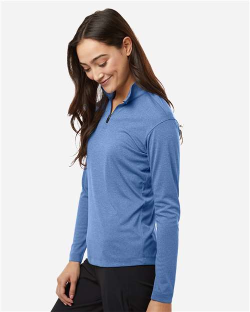 AllPro 41870L Women's Pro-Lock Performance Quarter-Zip Pullover - Heather Royal - model side