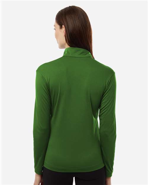 AllPro 41870L Women's Pro-Lock Performance Quarter-Zip Pullover - Olive Green - model back