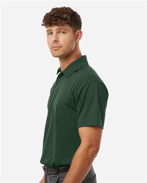 AllPro 41SP0 Men's Pro-Flex Sorona Polo - Forest Green - model side