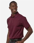 AllPro 41SP0 Men's Pro-Flex Sorona Polo - Maroon - model side
