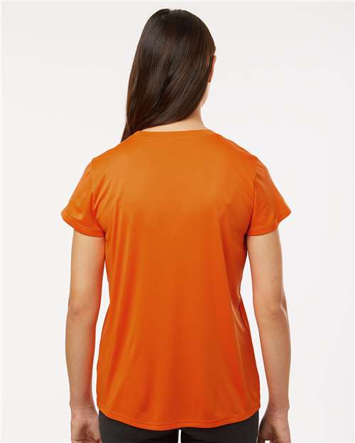 AllPro 48000L Women's Pro-Lock Performance T-Shirt - Deep Orange - model back