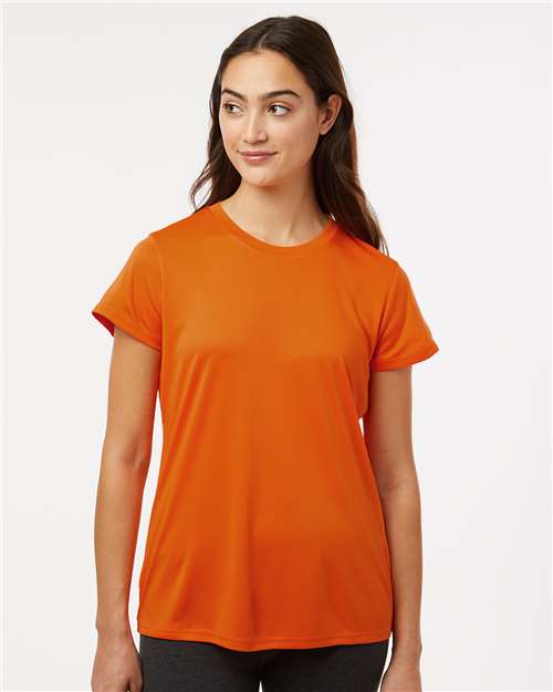 AllPro 48000L Women's Pro-Lock Performance T-Shirt - Deep Orange - model front