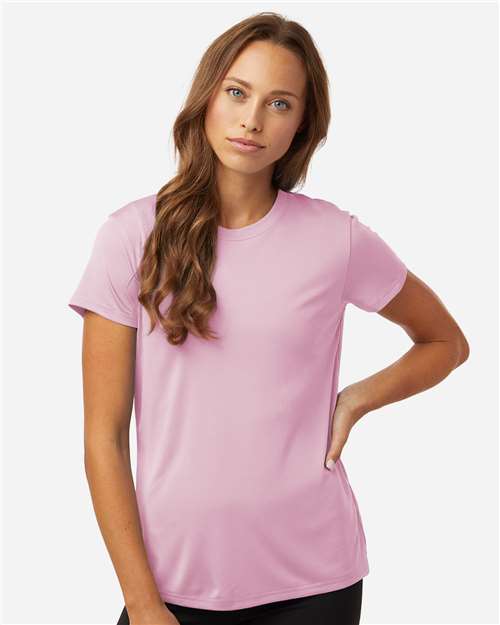 AllPro 48000L Women's Pro-Lock Performance T-Shirt - Light Pink - model front