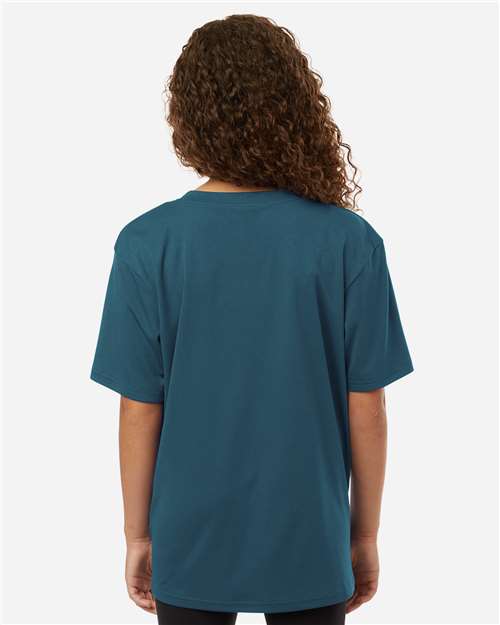 AllPro 48000Y Youth Pro-Lock Performance T-Shirt - Atlantic Blue - model back