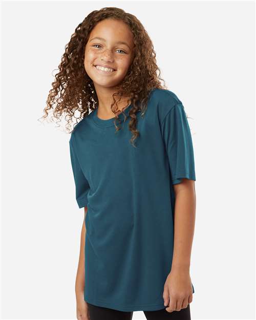 AllPro 48000Y Youth Pro-Lock Performance T-Shirt - Atlantic Blue - model front