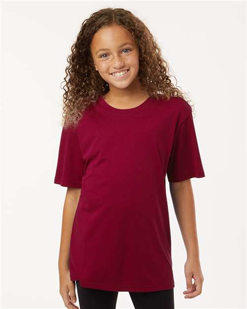 AllPro 48000Y Youth Pro-Lock Performance T-Shirt - Cardinal - model front