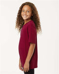 AllPro 48000Y Youth Pro-Lock Performance T-Shirt - Cardinal - model side
