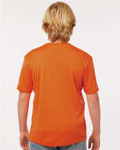 AllPro 48000Y Youth Pro-Lock Performance T-Shirt - Deep Orange - model back