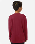AllPro 48400Y Youth Pro-Lock Performance Long Sleeve T-Shirt - Cardinal - model back