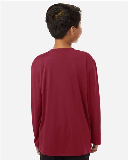 AllPro 48400Y Youth Pro-Lock Performance Long Sleeve T-Shirt - Cardinal - model back