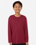 AllPro 48400Y Youth Pro-Lock Performance Long Sleeve T-Shirt - Cardinal - model front