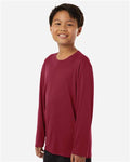AllPro 48400Y Youth Pro-Lock Performance Long Sleeve T-Shirt - Cardinal - model side
