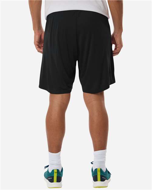AllPro 48SH0 Men's Pro-Lock Performance 7" Shorts with Pockets - Black - model back