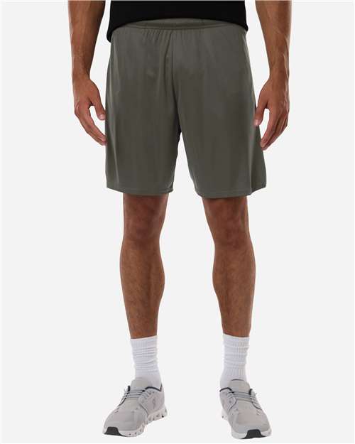 AllPro 48SH0 Men's Pro-Lock Performance 7" Shorts with Pockets - Charcoal - model front