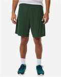AllPro 48SH0 Men's Pro-Lock Performance 7" Shorts with Pockets - Forest Green - model front