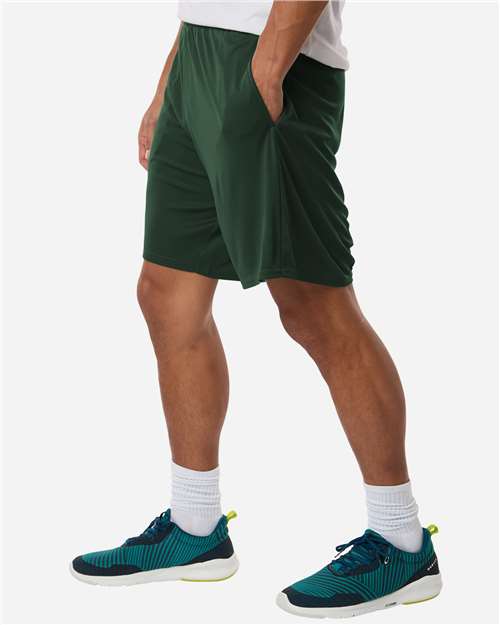 AllPro 48SH0 Men's Pro-Lock Performance 7" Shorts with Pockets - Forest Green - model side