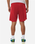 AllPro 48SH0 Men's Pro-Lock Performance 7" Shorts with Pockets - Red - model back