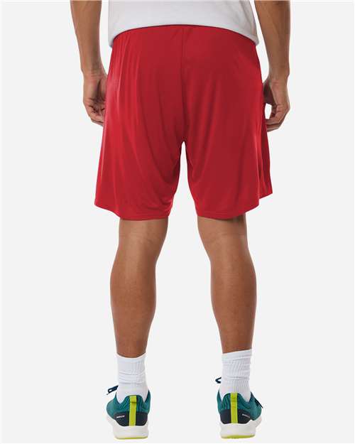 AllPro 48SH0 Men's Pro-Lock Performance 7" Shorts with Pockets - Red - model back