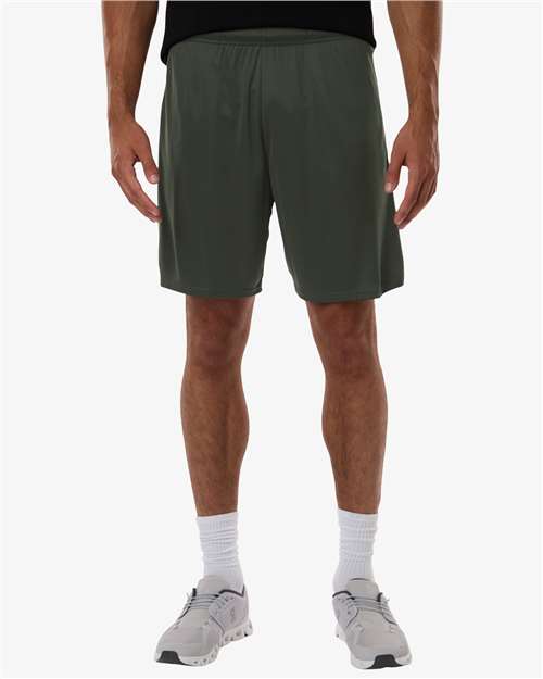 AllPro 48SH0 Men's Pro-Lock Performance 7" Shorts with Pockets - Smoke - model front