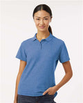 AllPro 62800L Women's Pique Polo - Heather Royal - model front