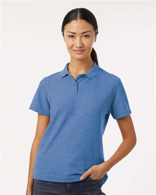 AllPro 62800L Women's Pique Polo - Heather Royal - model front