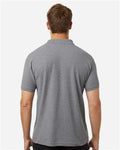 AllPro 62800T Men's Tall Pique Polo - Heather Granite - model back