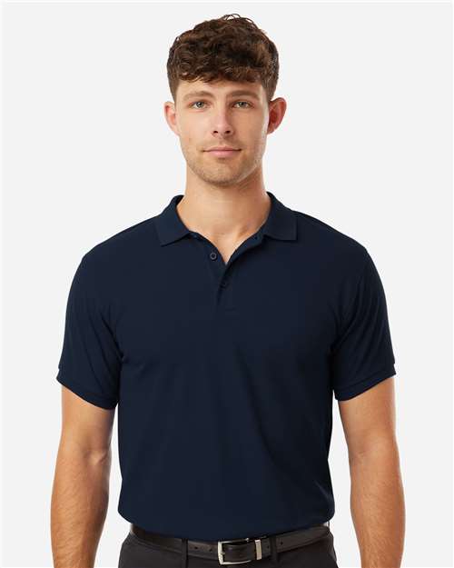 AllPro 62800T Men's Tall Pique Polo - Navy - model front