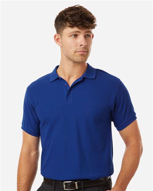 AllPro 62800T Men's Tall Pique Polo - Royal - model front