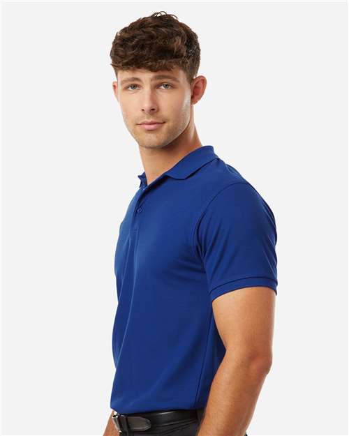 AllPro 62800T Men's Tall Pique Polo - Royal - model side