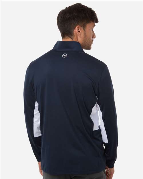 Puma Golf 628858 Men's Pure 2.0 Quarter-Zip - Deep Navy/ White Glow - model back