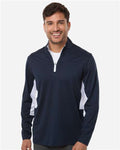 Puma Golf 628858 Men's Pure 2.0 Quarter-Zip - Deep Navy/ White Glow - model front