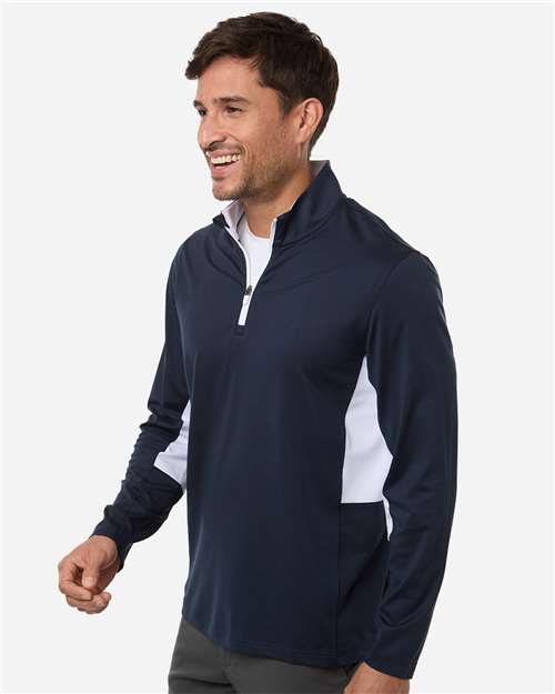 Puma Golf 628858 Men's Pure 2.0 Quarter-Zip - Deep Navy/ White Glow - model side
