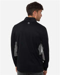 Puma Golf 628858 Men's Pure 2.0 Quarter-Zip - Puma Black/ Slate Sky - model back