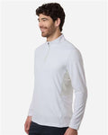 Puma Golf 628858 Men's Pure 2.0 Quarter-Zip - White Glow/ Sedate Grey - model side