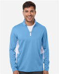 Puma Golf 628858 Men's Pure 2.0 Quarter-Zip - Team Light Blue/ White Glow - model front