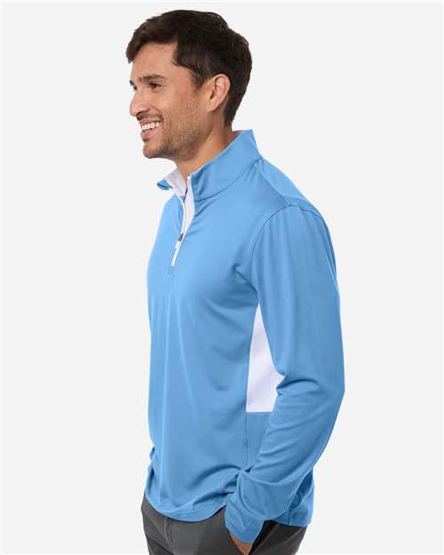Puma Golf 628858 Men's Pure 2.0 Quarter-Zip - Team Light Blue/ White Glow - model side