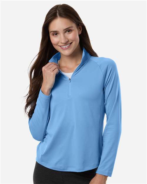 Puma Golf 629449 Women's Pure 2.0 Quarter-Zip - Team Light Blue - model front