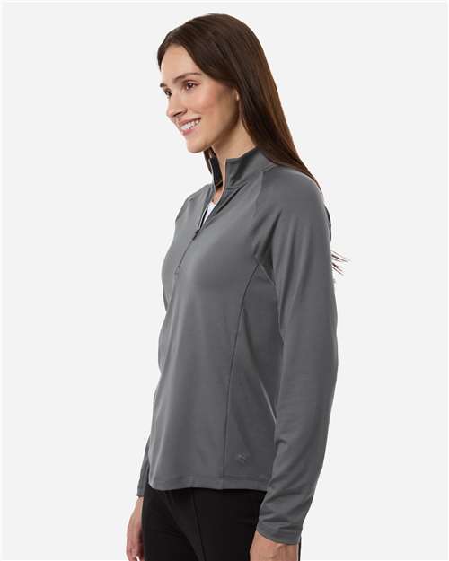 Puma Golf 629449 Women's Pure 2.0 Quarter-Zip - Slate Sky - model side