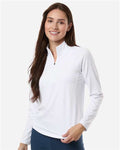 Puma Golf 629449 Women's Pure 2.0 Quarter-Zip - White Glow - model front
