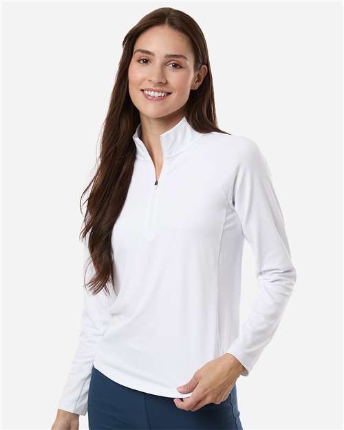 Puma Golf 629449 Women's Pure 2.0 Quarter-Zip - White Glow - model front