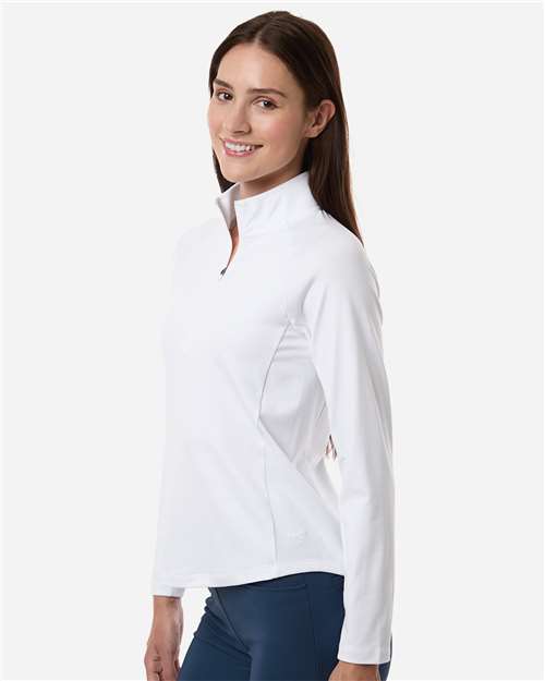 Puma Golf 629449 Women's Pure 2.0 Quarter-Zip - White Glow - model side
