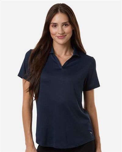 Puma Golf 631050 Women's Icon Polo 2.0 - Deep Navy - model front