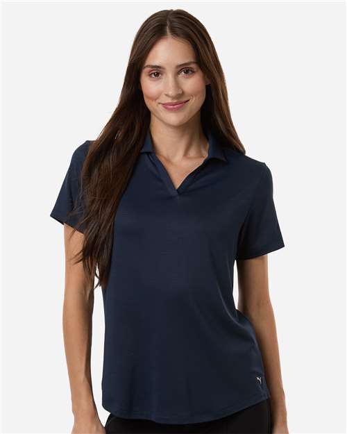 Puma Golf 631050 Women's Icon Polo 2.0 - Deep Navy - model front