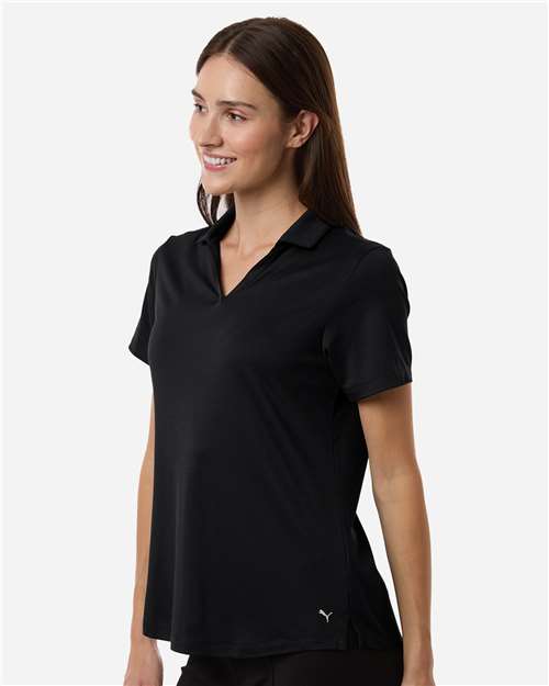 Puma Golf 631050 Women's Icon Polo 2.0 - Puma Black - model side