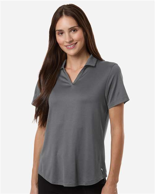 Puma Golf 631050 Women's Icon Polo 2.0 - Slate Sky - model front